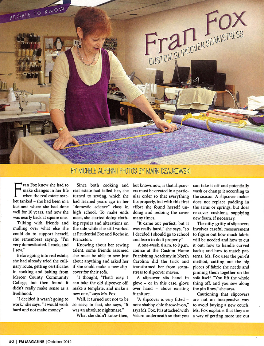 PM Fine Living Fran Fox article page 1